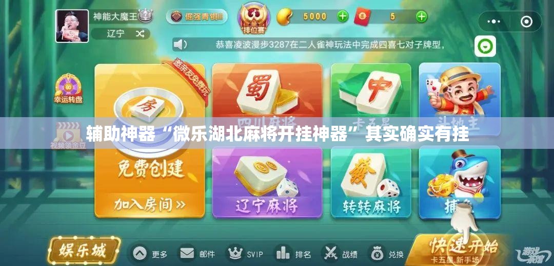 辅助神器“微乐湖北麻将开挂神器	”其实确实有挂