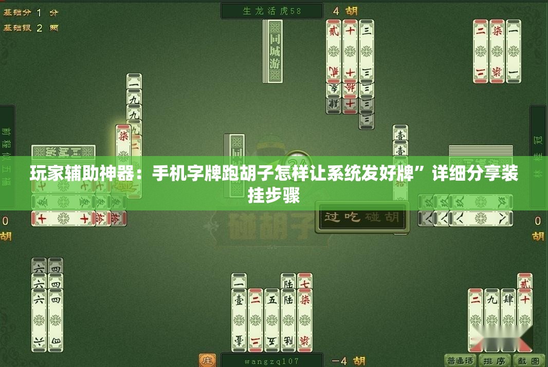 玩家辅助神器：手机字牌跑胡子怎样让系统发好牌”详细分享装挂步骤