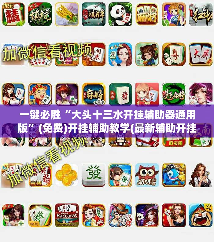 一键必胜“大头十三水开挂辅助器通用版”(免费)开挂辅助教学(最新辅助开挂教程)