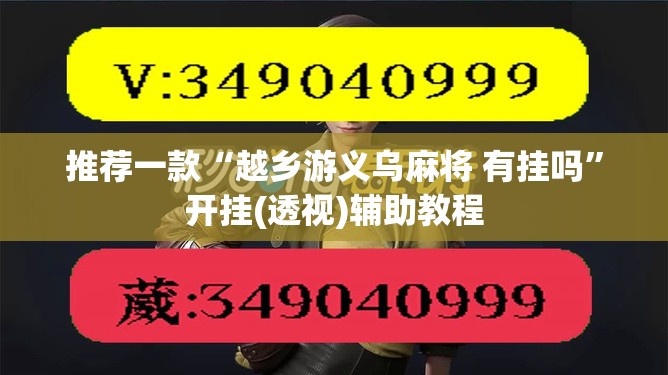 推荐一款“越乡游义乌麻将 有挂吗”开挂(透视)辅助教程