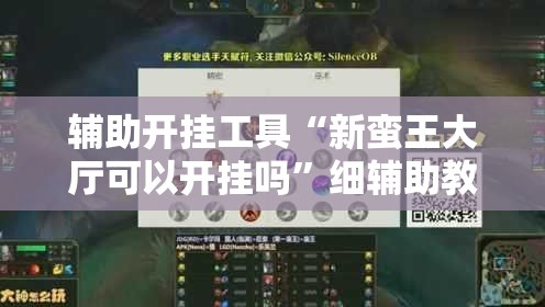 辅助开挂工具“新蛮王大厅可以开挂吗”细辅助教程分享