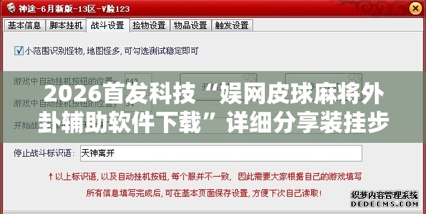2026首发科技“娱网皮球麻将外卦辅助软件下载”详细分享装挂步骤