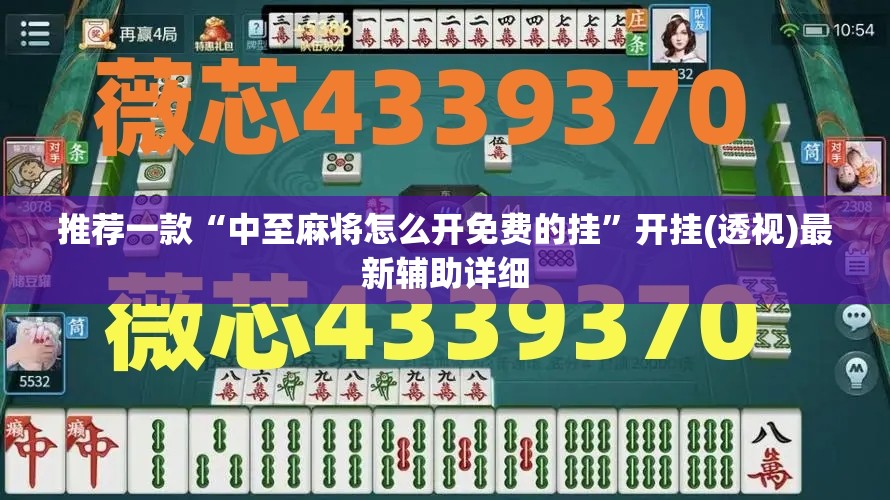 推荐一款“中至麻将怎么开免费的挂”开挂(透视)最新辅助详细