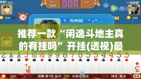 推荐一款“闲逸斗地主真的有挂吗	”开挂(透视)最新辅助详细