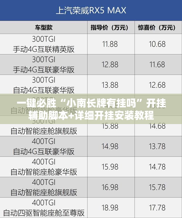 一键必胜“小南长牌有挂吗”开挂辅助脚本+详细开挂安装教程