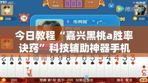 今日教程“嘉兴黑桃a胜率诀窍”科技辅助神器手机版