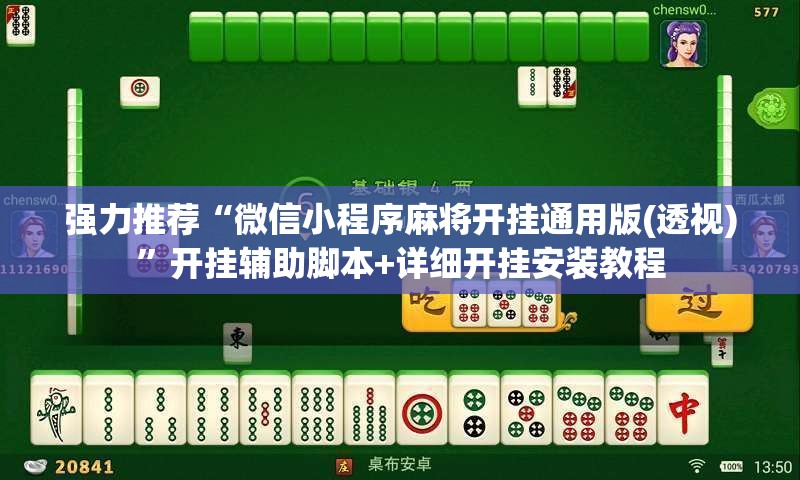 强力推荐“微信小程序麻将开挂通用版(透视)	”开挂辅助脚本+详细开挂安装教程