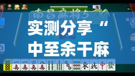 实测分享“中至余干麻将万能开挂器”开挂(透视)辅助神器