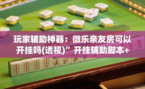 玩家辅助神器：微乐亲友房可以开挂吗(透视)”开挂辅助脚本+详细开挂安装教程