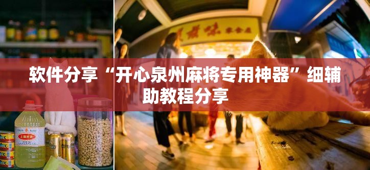 软件分享“开心泉州麻将专用神器	”细辅助教程分享