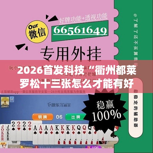 2026首发科技“衢州都莱罗松十三张怎么才能有好牌”(辅助神器)开挂详细教程