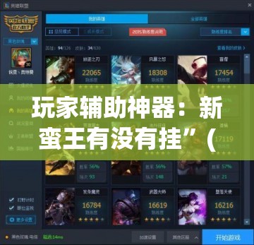玩家辅助神器：新蛮王有没有挂	”(透视挂)辅助下载教程
