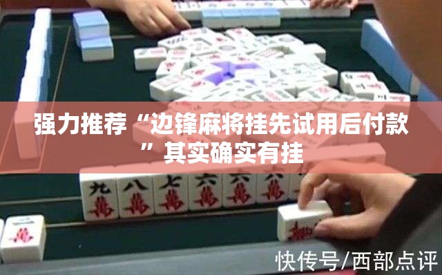 强力推荐“边锋麻将挂先试用后付款	”其实确实有挂