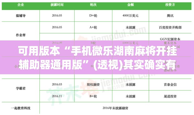可用版本“手机微乐湖南麻将开挂辅助器通用版	”(透视)其实确实有挂