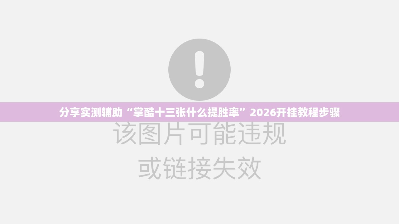分享实测辅助“掌酷十三张什么提胜率”2026开挂教程步骤