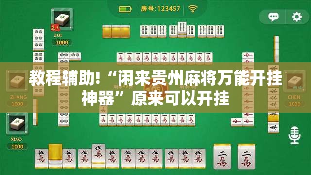 教程辅助!“闲来贵州麻将万能开挂神器”原来可以开挂