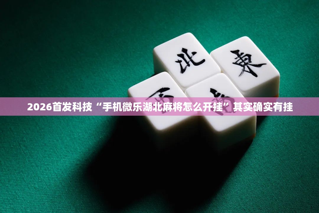 2026首发科技“手机微乐湖北麻将怎么开挂”其实确实有挂