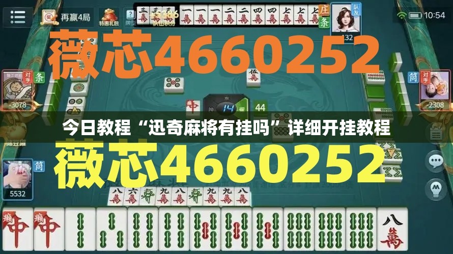 今日教程“迅奇麻将有挂吗	”详细开挂教程