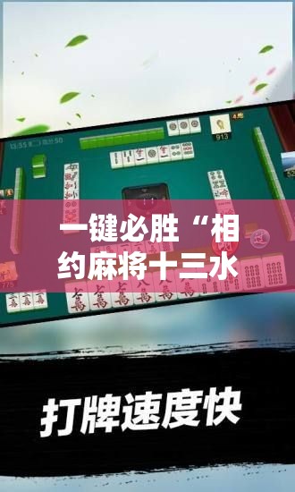 一键必胜“相约麻将十三水开挂”细辅助教程分享