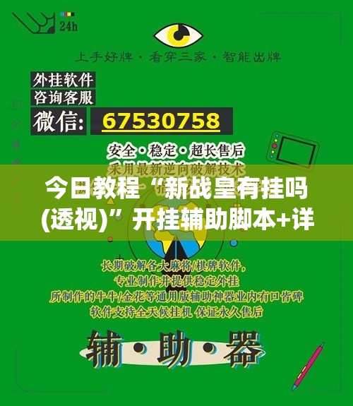 今日教程“新战皇有挂吗(透视)”开挂辅助脚本+详细开挂安装教程