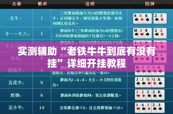 实测辅助“老铁牛牛到底有没有挂”详细开挂教程