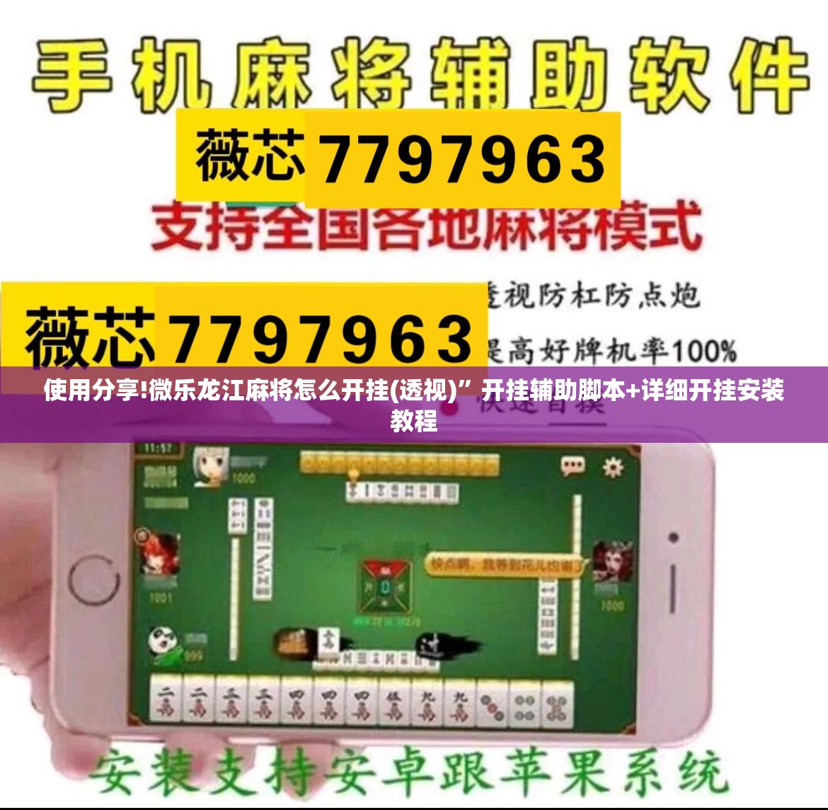 使用分享!微乐龙江麻将怎么开挂(透视)	”开挂辅助脚本+详细开挂安装教程