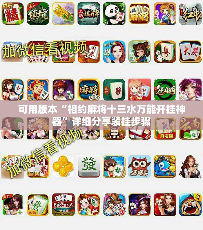 可用版本“相约麻将十三水万能开挂神器”详细分享装挂步骤