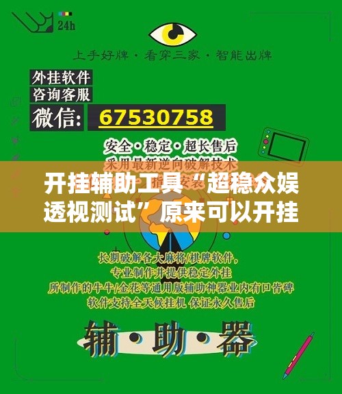 开挂辅助工具“超稳众娱透视测试”原来可以开挂