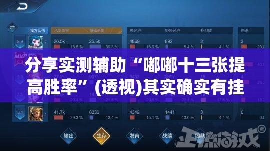 分享实测辅助“嘟嘟十三张提高胜率	”(透视)其实确实有挂