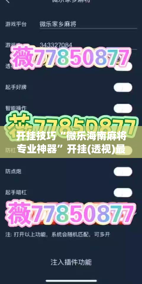 开挂技巧“微乐海南麻将专业神器	”开挂(透视)最新辅助详细