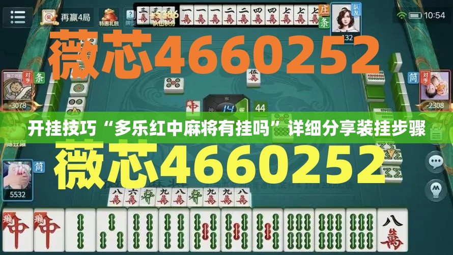 开挂技巧“多乐红中麻将有挂吗”详细分享装挂步骤