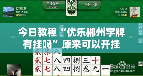 今日教程“优乐郴州字牌有挂吗”原来可以开挂