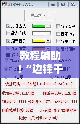 教程辅助!“边锋干瞪眼挂骗局”(透视挂)辅助下载教程