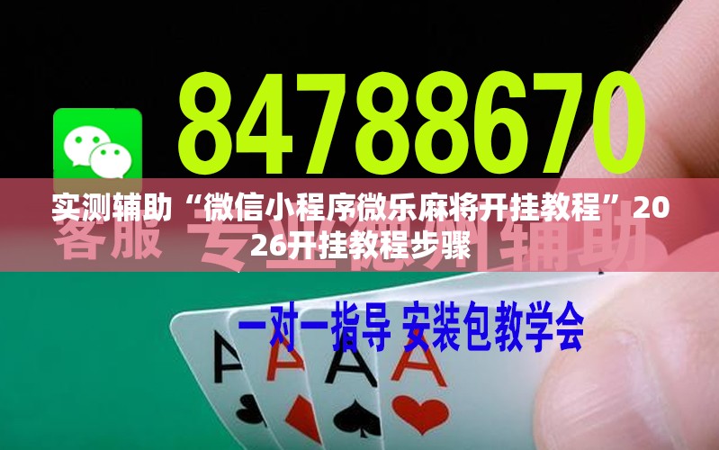 实测辅助“微信小程序微乐麻将开挂教程”2026开挂教程步骤