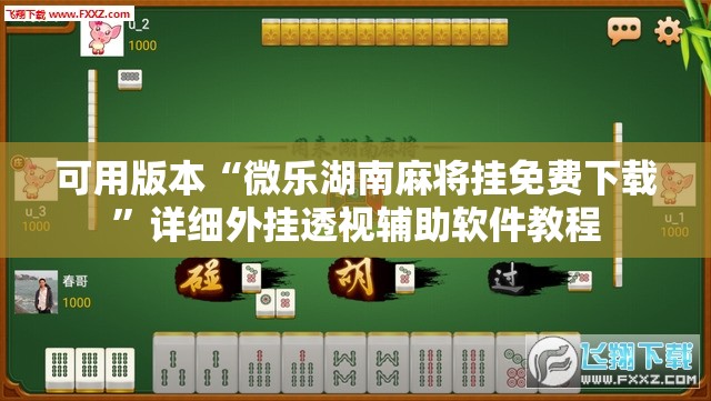 可用版本“微乐湖南麻将挂免费下载	”详细外挂透视辅助软件教程