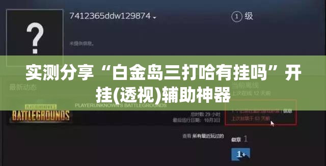 实测分享“白金岛三打哈有挂吗	”开挂(透视)辅助神器