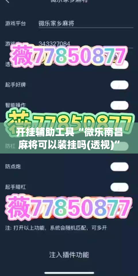 开挂辅助工具“微乐南昌麻将可以装挂吗(透视)”开挂辅助脚本+详细开挂安装教程