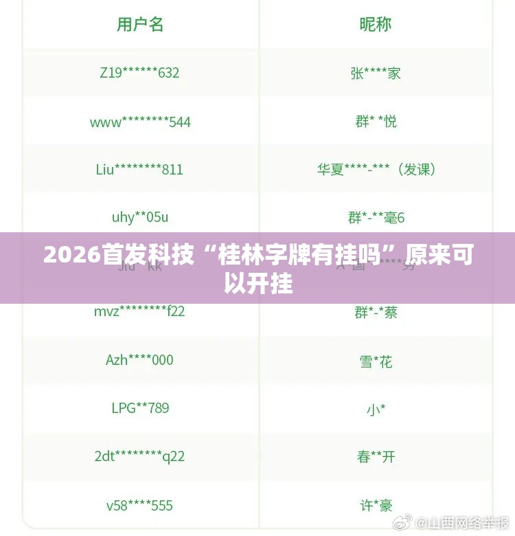 2026首发科技“桂林字牌有挂吗”原来可以开挂