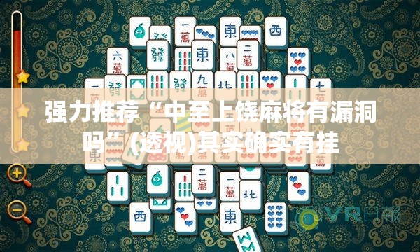强力推荐“中至上饶麻将有漏洞吗”(透视)其实确实有挂