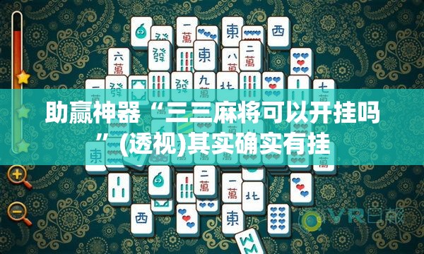 助赢神器“三三麻将可以开挂吗”(透视)其实确实有挂