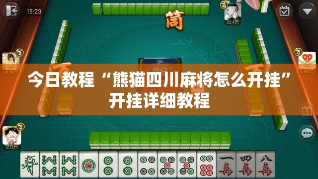 今日教程“熊猫四川麻将怎么开挂	”开挂详细教程