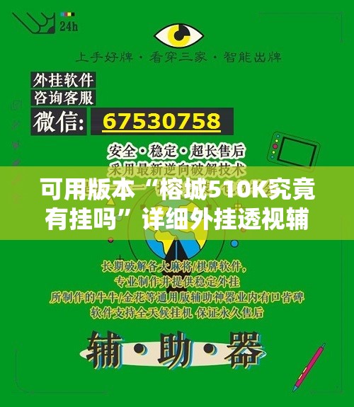 可用版本“榕城510K究竟有挂吗”详细外挂透视辅助软件教程