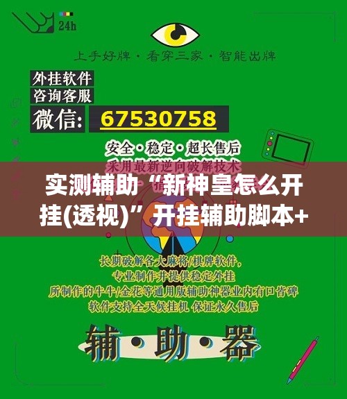 实测辅助“新神皇怎么开挂(透视)”开挂辅助脚本+详细开挂安装教程