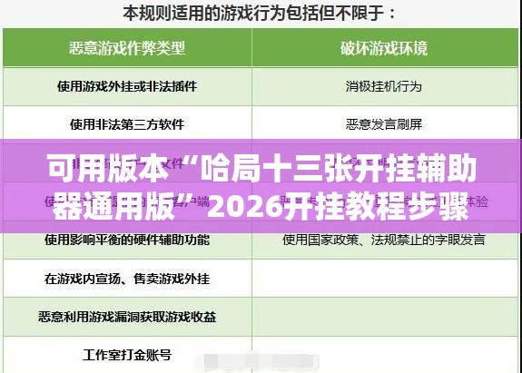 可用版本“哈局十三张开挂辅助器通用版”2026开挂教程步骤